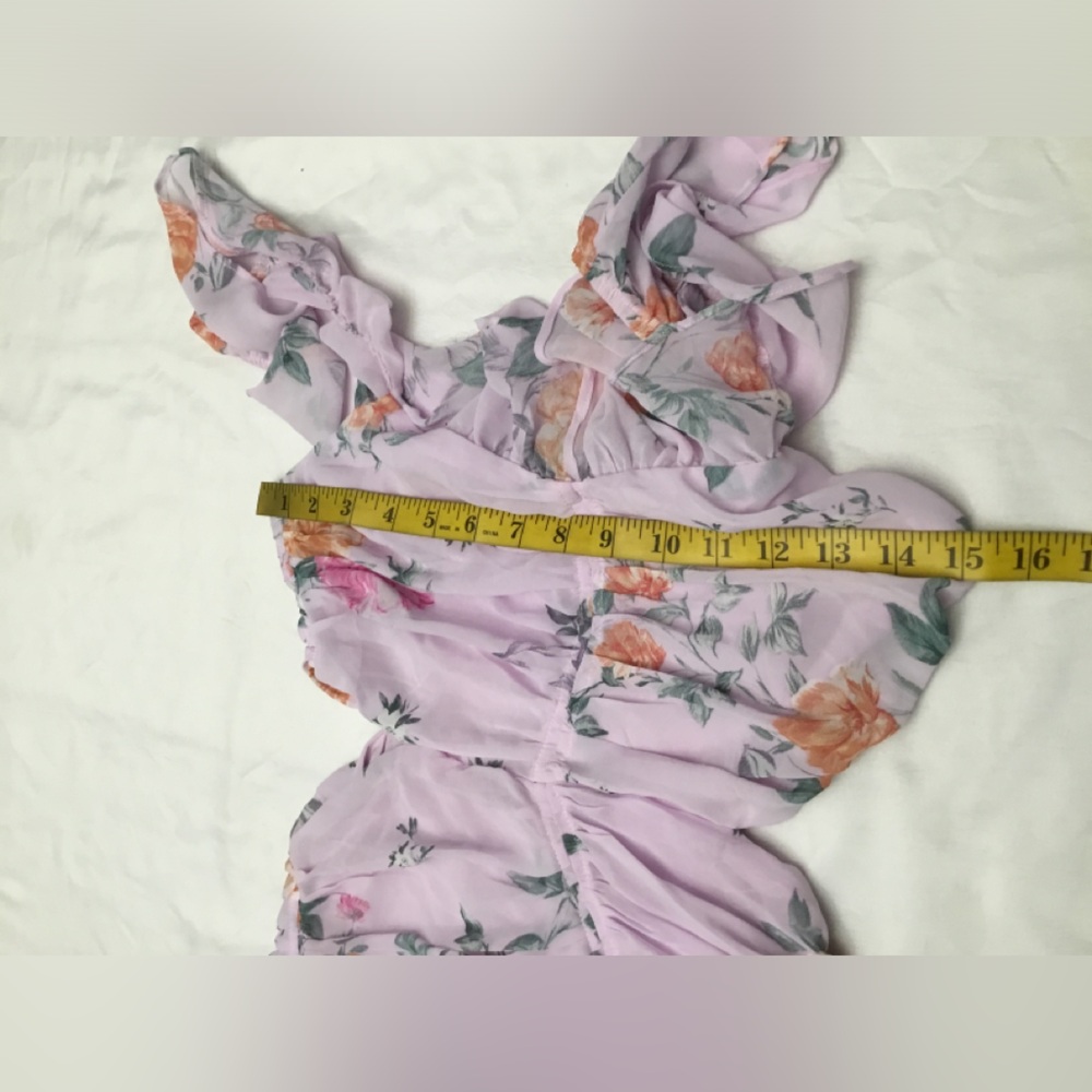 Astr Pink Floral Chiffon Dress - Picture 5 of 14